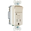 15 Amp Light Almond Single Pole Switch With Gfci Receptacle 1595SWTTRLACC4 by Pass and Seymour