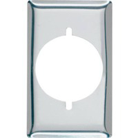 1 Gang 2.15 Inch Round Opening Chrome Metal Wall Plate S384CCC10 by Pass and Seymour Best Price
