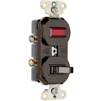 15 Amp 120/125 Volt Brown Single Pole Switch 692GCC6 by Pass and Seymour