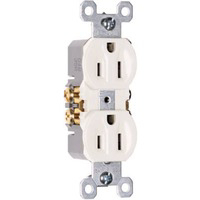 10 Pack 15 Amp 125 V White 2 Pole 3 Wire Grounding Standard Duplex Outlet 3232WCP8 by Pass and Seymour Best Price