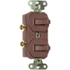 15 Amp 120/277 Volt Brown Grounding 2 Single Pole Switches 690G by Pass and Seymour