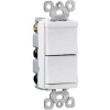 15 Amp 120/277 Volt White Grounding 2 Single Pole Switches TM811WCC6 by Pass and Seymour