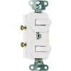 15 Amp 120/277 Volt White Grounding 2 Single Pole Switches 690WGCC6 by Pass and Seymour