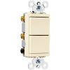 15 Amp 120/277 Volt Light Almond Grounding 2 Single Pole Switches TM811LACC6 by Pass and Seymour