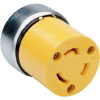 20 Amp Yellow Armored Locking Connector PSL620CACC8 by Pass and Seymour
