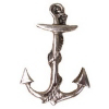 Premier Nautical Collection Anchor Cabinet Knob Antique Bright Silver EE-OR205-ABS by Emenee