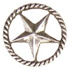 Premier Nautical Collection Star In Circle Cabinet Knob Antique Bright Silver EE-OR201-ABS by Emenee