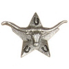 Premier Old World Collection Longhorn Cabinet Knob Antique Bright Silver EE-OR215-ABS by Emenee