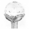 Premier Radiance Collection Large Crystal Ball Cabinet Knob Antique Bright Silver EE-OR169-ABS by Emenee
