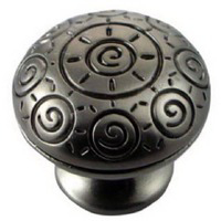 1 1/4 Inch Nickel Sun Swirl Knob MG-10321 by MNG Hardware Best Price