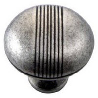 1 1/2 Inch Antique Silver Stripe Knob MG-13211 by MNG Hardware Best Price