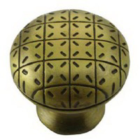 1 1/4 Inch Satin Antique Brass Pillow Knob MG-13810 by MNG Hardware Best Price