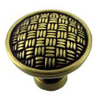 1 1/4 Inch Satin Antique Brass Rattan Knob MG-14510 by MNG Hardware Best Price