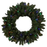 30 Inchpvc Multi Light Wreath LED-025DIY-300-A-3V-M by Neo Neon International Best Price