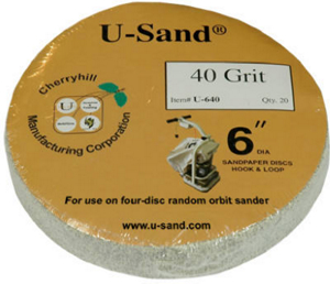 20 Pack 40 Grit Sandpaper U-640 by Cherryhill Manufacturing Best Price