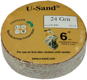 20 Pack 24 Grit Sandpaper U-624 by Cherryhill Manufacturing Best Price
