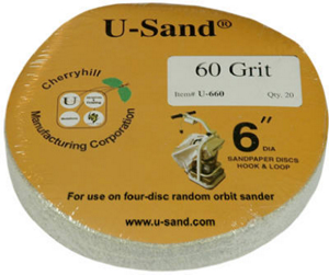 20 Pack 60 Grit Sandpaper U-660 by Cherryhill Manufacturing Best Price