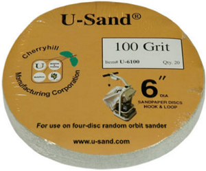 20 Pack 100 Grit Sandpaper U-6100 by Cherryhill Manufacturing Best Price