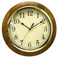 12 Inch Classic Oak  Round Design Wall Clock 33882 by NYL Holdings Westclox Best Price