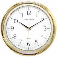 12 Round Goldtone Wall Clock 34198 by Westclox Best Price