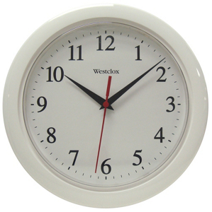 10 Round Wall Clock White 461761 by Westclox Best Price