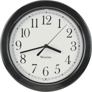 8.5 Round Wall Clock Black 46991 by Westclox Best Price