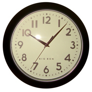 11 Round Wall Clock Black 35204 by Westclox Best Price