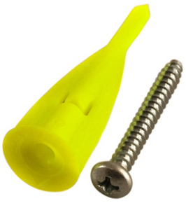 100 Pack Anchors W/ Screws PCK-WC100-YS by Wallclaw Anchors Best Price