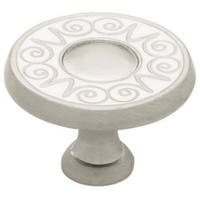 Atlantis Cabinet Knob White With Satin Nickel PBF708V-WSN-C7 by Brainerd by Liberty Hardware Best Price