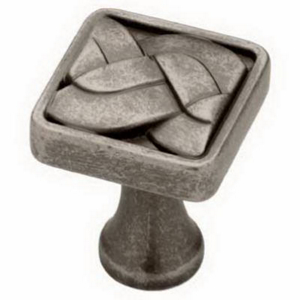Classic Tapestry Weave Cabinet Knob Aged Pewter P16602C-175-C by Brainerd by Liberty Hardware Best Price