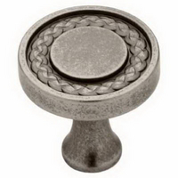 Classic Tapestry Tight Stitch Round Cabinet Knob Aged Pewter P15459C-175-C by Brainerd by Liberty Hardware Best Price