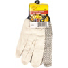 Mostag Cotton Canvas Gloves Large with PVC Dots 7488 by G and F Products