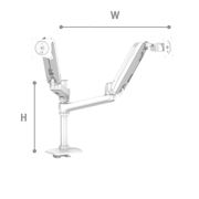 Double Monitor Arm Envelop Mount