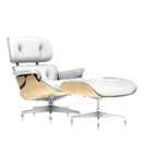  Eames Lounge Chair and Ottoman, White Ash
