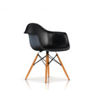  Eames Molded Plastic Armchair with Wood Dowel Base