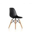  Eames Molded Plastic Side Chair with Wood Dowel Base