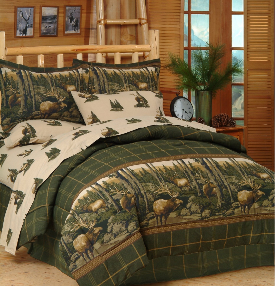 Rocky Mountain Elk Twin Comforter Set