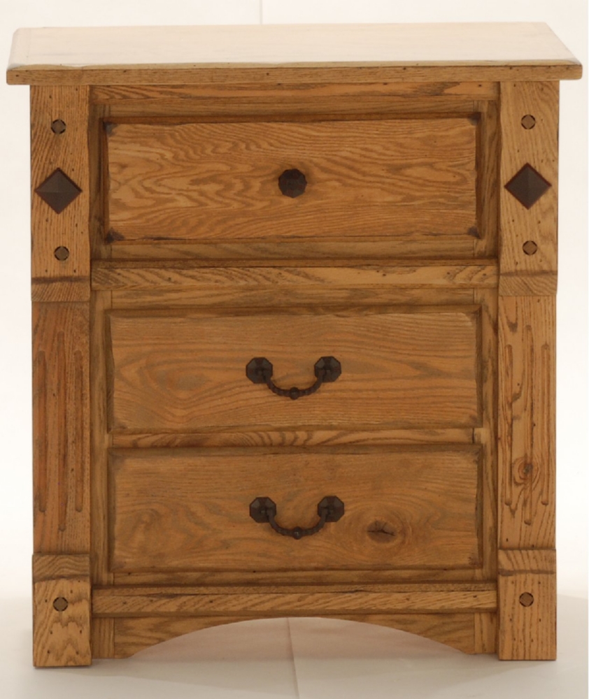 Grejor 3 Drawer Nightstand