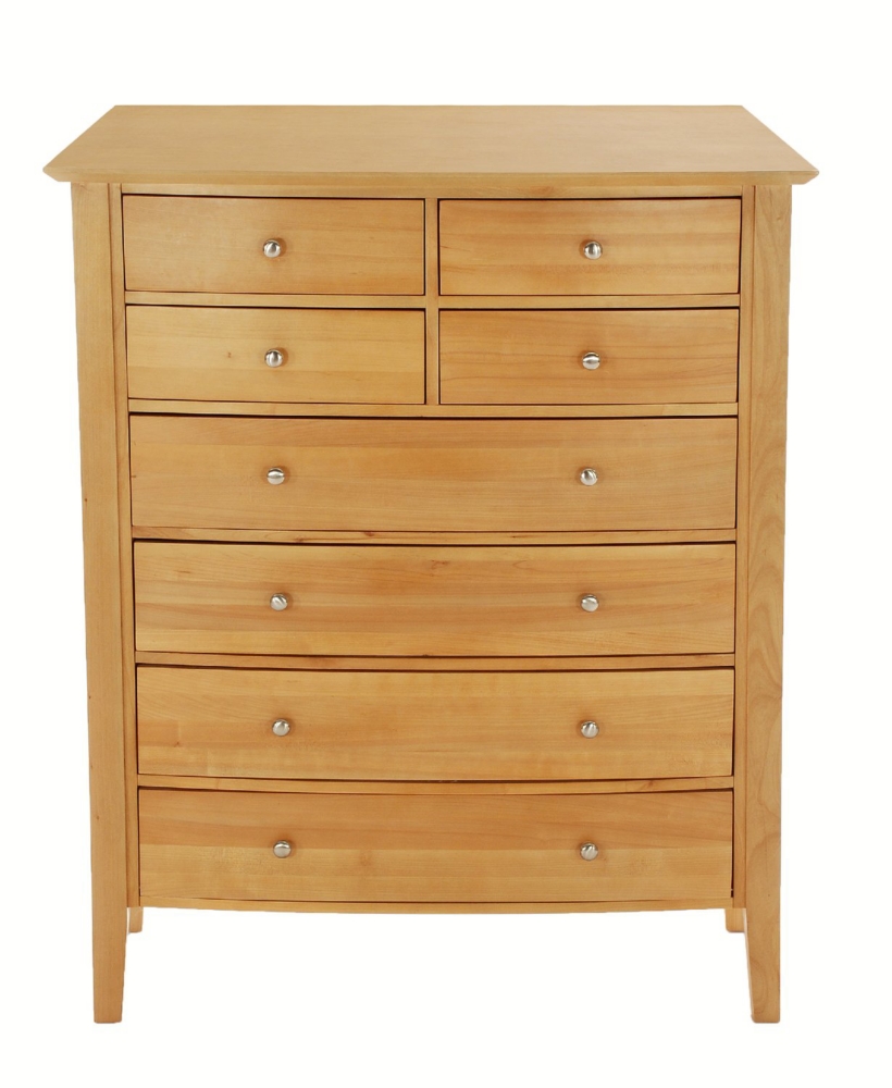 Essex Cove 8 Drawer Chest - Natural Finish