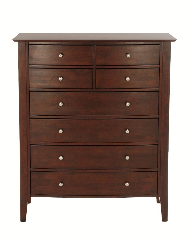 Essex Cove 8 Drawer Chest - Merlot Finish