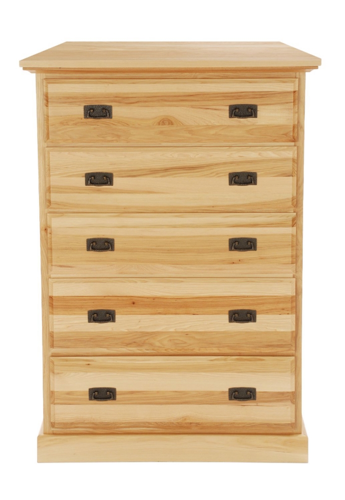 Amish Highlands 5 Drawer Chest - Natural Finish