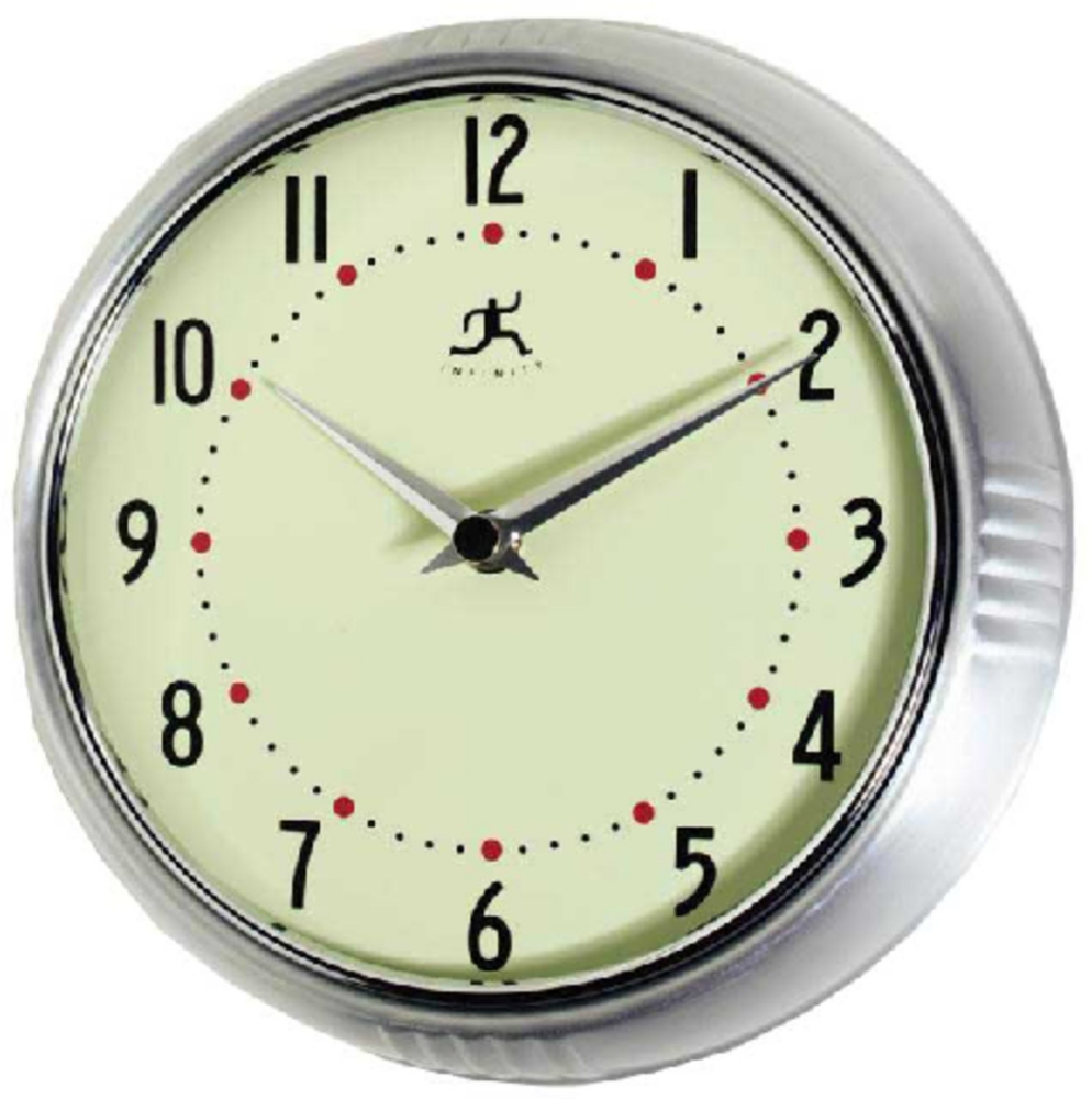 Retro Silver Wall Clock