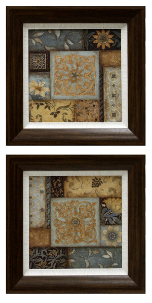 Textured Prints Art, Set of 2.