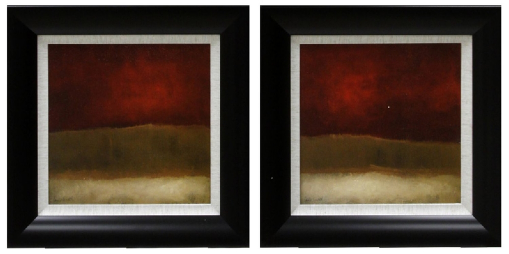 Red/Tan Art, set of 2.