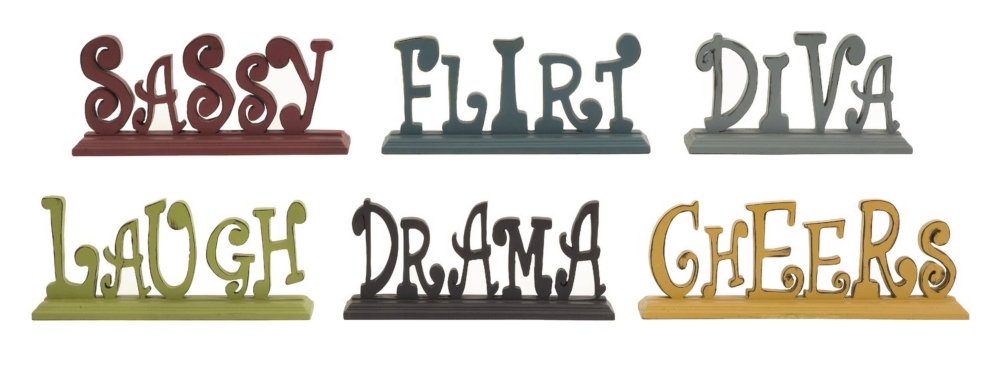 Carved Word Signs