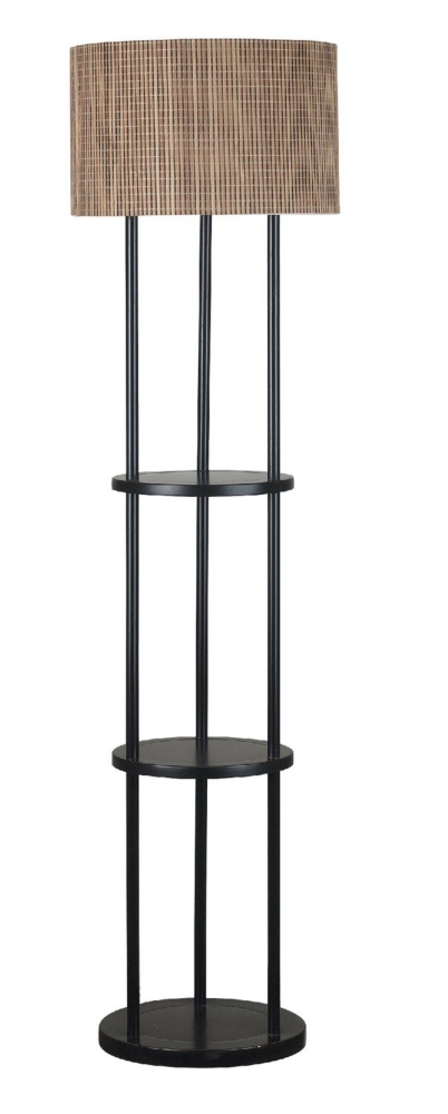 Curio Floor Lamp with Shelves