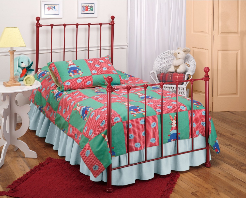 Molly Red Twin Metal Headboard
