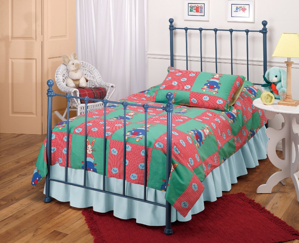 Molly Blue Twin Metal Headboard