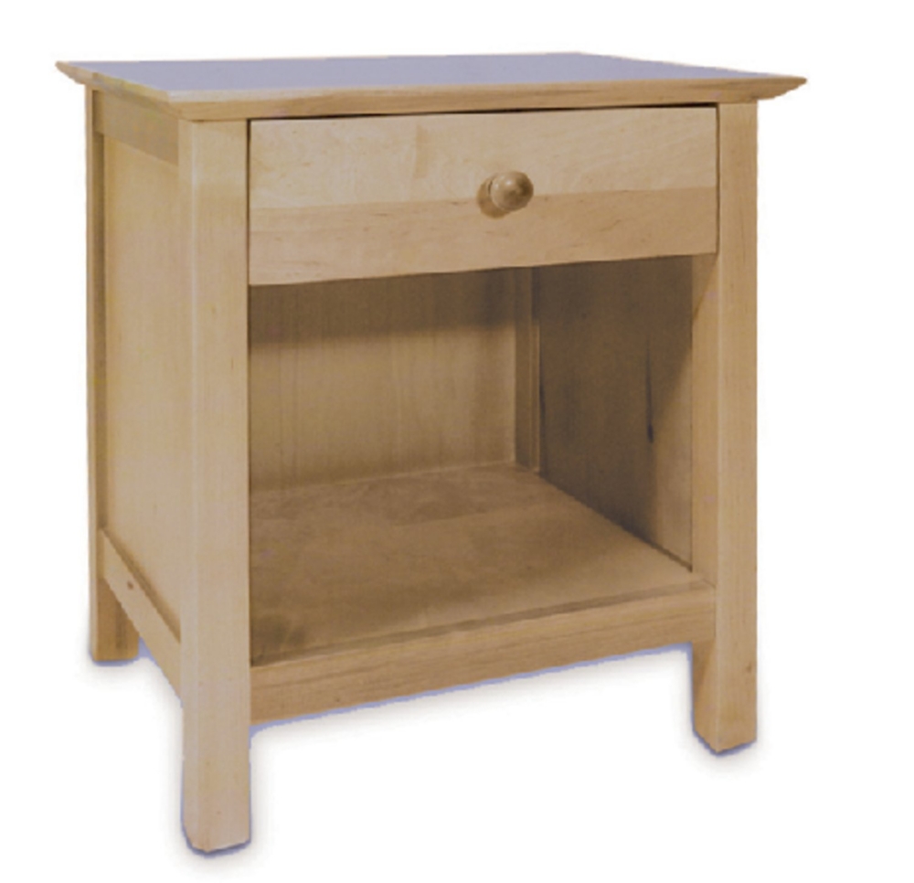 One Drawer Nightstand Natural Birch