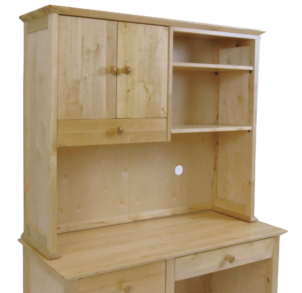 Student Desk Hutch Clear Birch